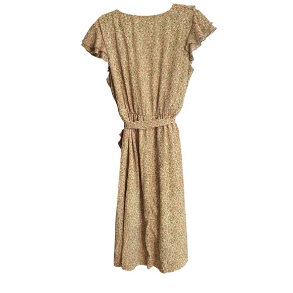 Kate Lily Summery Garden Dress-Ruffles-Faux Wrap-UK 14-US 10-Surplice Neck - Picture 7 of 11
